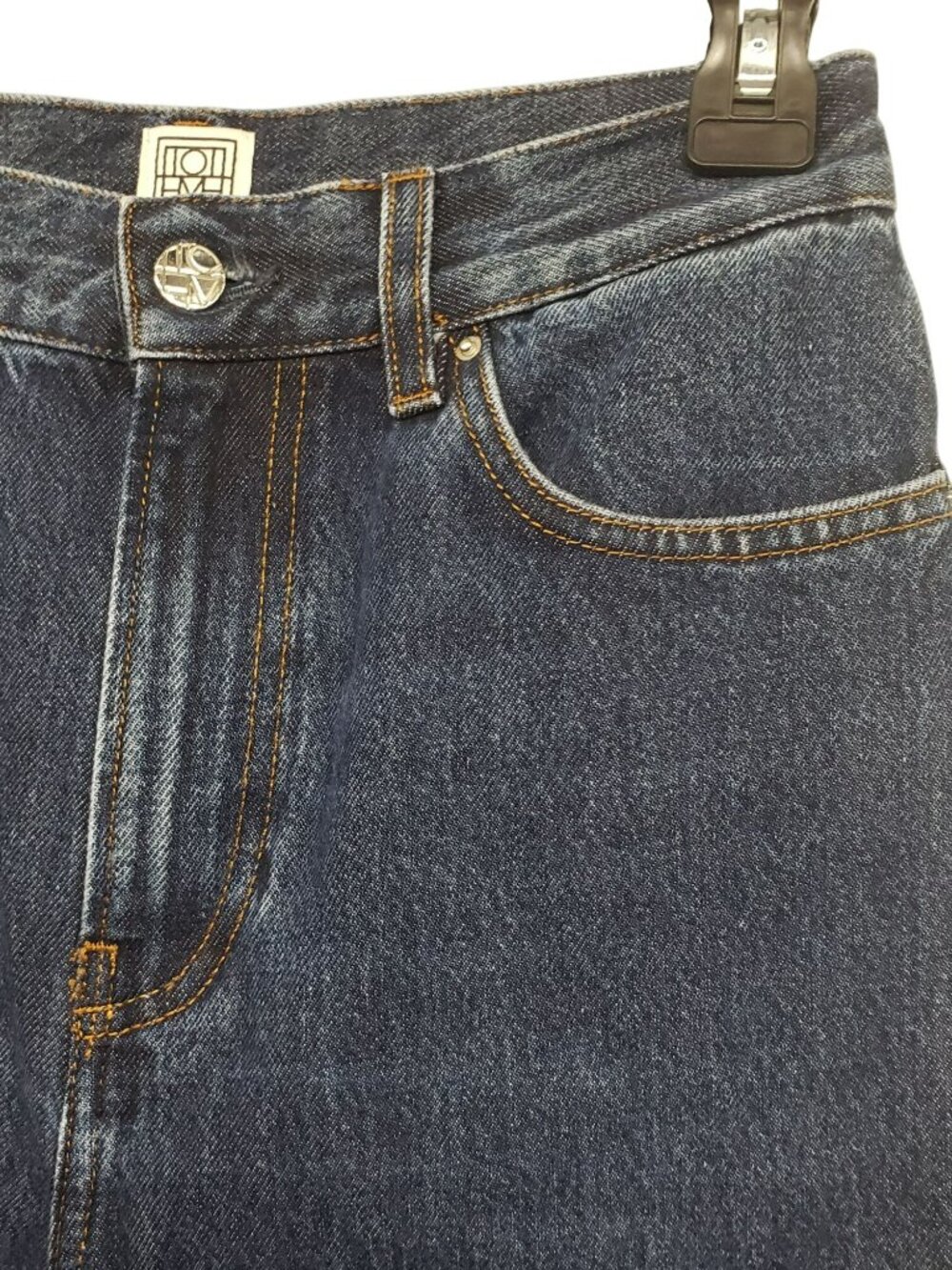 Toteme $360 Dark Wash Blue Tapered Leg Denim Jeans Womens 25 223-231-741 - Picture 7 of 14